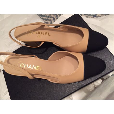 chaussure chanel beige